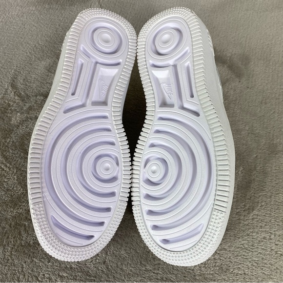 Nike Air Force 1 PLT.AF.ORM DJ9946-100 Womens 9.5 Triple White Running Shoes - Picture 11 of 12